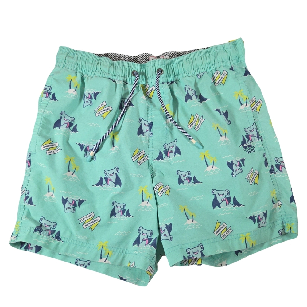 Party Pants Hammer head Shark Swim Shorts Size MED